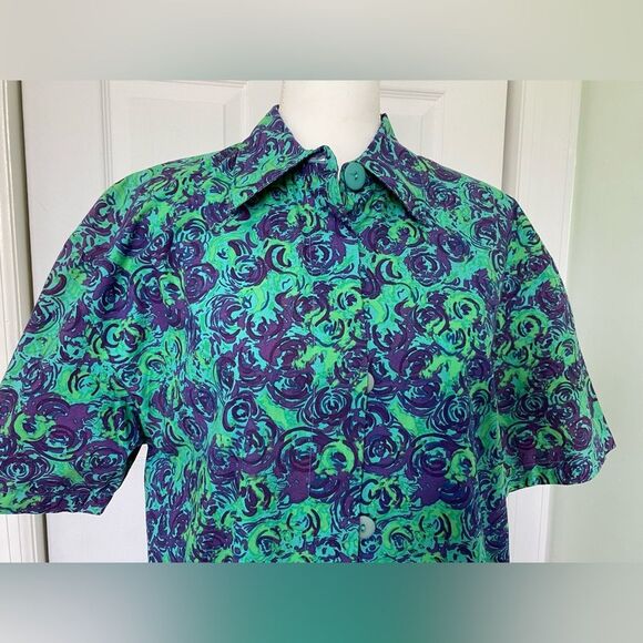 Oversized Vintage Button Down Blouse - Picture 2 of 7